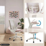 Snurrstol för barn Swivelo i rosa med justerbart ryggstöd, armstöd och sitthöjd från hjh OFFICE (AI-genererad bild)