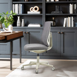 Grå Home Office kontorsstol Sitflex Lady med ljus ram och hjul från hjh OFFICE
