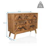 Måttvisning av Sidobord SANTJAGO WOOD XL med 97 × 72,5 cm och en maximal belastning på 55 kg från hjh LIVING