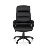 Svart Professionell chefsfåtölj FUTURA 100 med quiltad stoppning och femhjulig fotkorsbas från hjh OFFICE – 360-gradersvy (framifrån 0°)