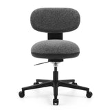Grå Home Office kontorsstol SITMOTION B med vadderad sits och femhjulig bas från hjh OFFICE – 360-gradersvy (framifrån 0°)
