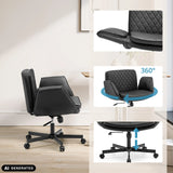 Svart Criss-Cross 10 Home Office kontorsstol med 360 graders rotation och höjdjustering från hjh LIVING (AI-genererad bild)