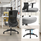Home Office kontorsstol Sedito i svart-grå med justerbara armstöd och gasfjäder från hjh OFFICE