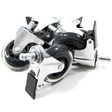 Stol på hjul 5x ROLO SKATE CT 11mm/75mm med låsbromsar i silver för hårda golv från hjh OFFICE