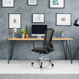 Home Office kontorsstol STAR-TEC S i svart med nätryggstöd och hjul från hjh OFFICE