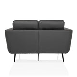 Baksida av den grå loungesoffan VINTALUX med svarta ben från hjh LIVING