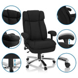 Svart snurrstol BUILDER XXL I med tygklädsel, justerbar höjd och hjul från hjh OFFICE