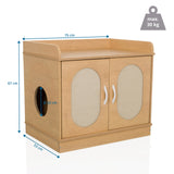 Måttvy av Katthus KITTYHOME 2 med 75 × 67 cm och maximal belastning på 30 kg från hjh LIVING