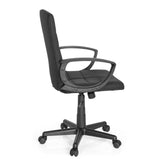 Svart Home Office kontorsstol STAR-TEC CL300 med armstöd och femhjulig stjärnfot från MyBuero – 360-gradersvy (sidoprofil 100°)