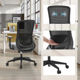 Svartgrå Home Office kontorsstol Sedito med nätrygg, svankstöd och hjul från hjh OFFICE