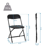 Teknisk ritning av Utomhusstol TUDELA XXL B med en höjd på 80 cm och en belastningskapacitet på 190 kg från hjh OFFICE