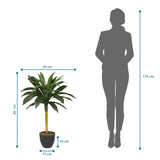 Måttritning av Konstgjorda växter DRACAENA I med en höjd på 85 cm och bredd på 33 cm från hjh OFFICE