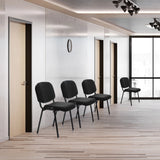 Fyrbent stol XT 600 SW i svart med ett enkelt underrede i en hall från hjh OFFICE