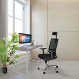Skrivbord WORKSPACE LIGHT I i valnöt och vitt med vitt underrede från hjh OFFICE