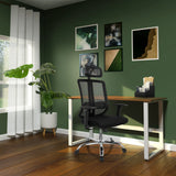 Svart Home Office kontorsstol ZH 200 med nätrygg och nackstöd från hjh OFFICE