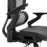 Justerbart armstöd på den professionella kontorsstolen Ergo U2 Pro3 med nätryggstöd i svart från hjh OFFICE