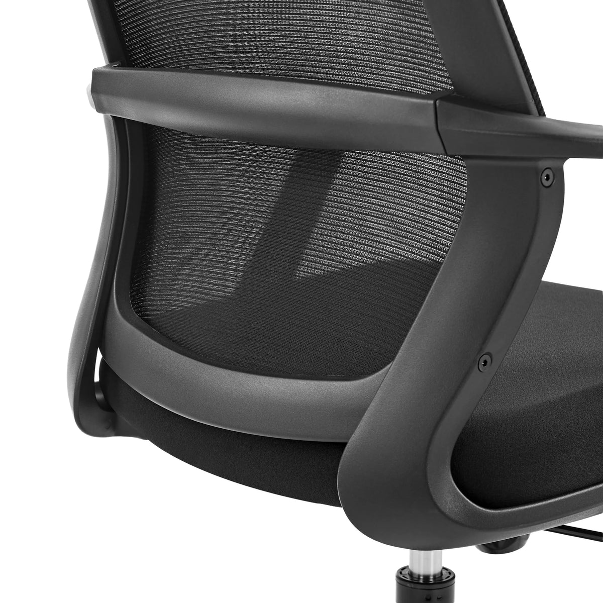 Svart nätryggstöd och ram på Home Office kontorsstol Explorer från MyBuero