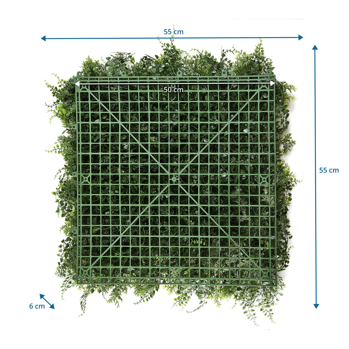 Måttskiss av Växtmatta LEAFLUXE 2 med 55 × 55 cm från hjh LIVING
