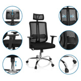 Home Office kontorsstol ZH 200 i svart med justerbart nackstöd och gasfjäder från hjh OFFICE