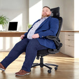XXL snurrstol INSTRUCTOR SW I PRO i svart med nätryggstöd och nackstöd från hjh OFFICE