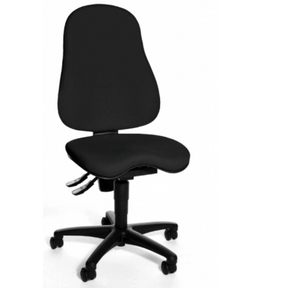 Schwarzer Profi-Bürostuhl BALANCE 400 mit Stoffbezug und Rollenkreuz von Topstar