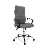 Grå Home Office kontorsstol ARTON 40 med armstöd och blankt femhjuligt stjärnfot från hjh OFFICE – 360-gradersvy (snett framifrån 40°)
