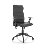 Svart Home Office kontorsstol ARTON 30 med quiltad klädsel och femhjulig fotkorsbas från hjh OFFICE – 360-gradersvy (snett framifrån 40°)