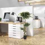 Konstgjorda växter ACACIA i grön färg i en svart kruka från hjh OFFICE