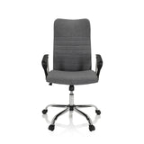 Grå Home Office kontorsstol ARTON 40 med armstöd och blankt femhjuligt stjärnfot från hjh OFFICE – 360-gradersvy (framifrån 0°)