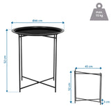 Teknisk ritning av Sidobord ALLRUND med 46 cm i diameter och 52 cm i höjd från hjh LIVING