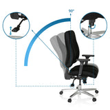 Justeringsmöjligheter för Professionell kontorsstol ZENIT COMFORT med ryggstöd på 90 grader från hjh OFFICE