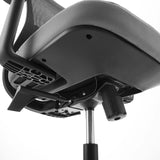 Undersidan av sitsen med gasfjäder och mekanism på Home Office kontorsstol Sedito från hjh OFFICE