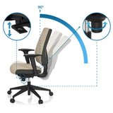 Justeringsmekanismer för Professionell kontorsstol PRO-TEC 500 med 90° lutning från hjh OFFICE