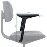 Måttritning av Armstöd TOP WORK B - A med 23 cm bredd och 32 cm höjd från hjh OFFICE