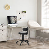 Svart svängbar stol TOP WORK FLEX PU med konstläderklädsel och fem hjul från hjh OFFICE