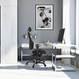Svart XXL snurrstol 24 HOURS BASIC med nackstöd och tygklädsel från hjh OFFICE