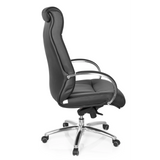 Svart snurrstol XXL G 600 med armstöd och femhjulig fotkorsbas från hjh OFFICE – 360-gradersvy (sidoprofil 100°)