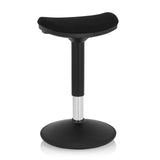 Svart ståstol BALANCE SIT I B med svängd sits och rund fot från hjh OFFICE – 360-gradersvy (framifrån 20°)