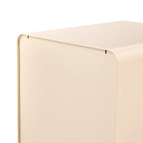 Övre bakre hörnet av den beige lackerade metallrullcontainern COLOR PLUS I från hjh OFFICE