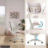 Snurrstol för barn Swivelo i rosa med justerbart ryggstöd, armstöd och sitthöjd från hjh OFFICE (AI-genererad bild)
