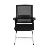 Svart Fjädrande stol INVENTOR V med nätrygg, armstöd och medunderrede från hjh OFFICE – 360-gradersvy (framifrån 0°)