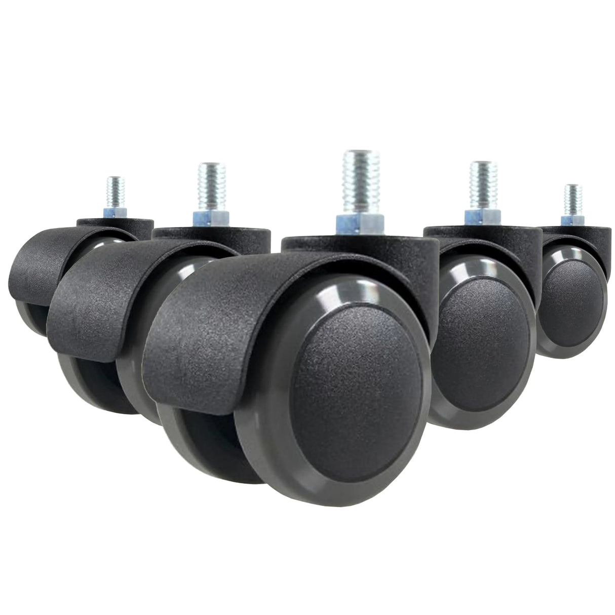 5x ROLO M10/50mm Hårda golv - Stol på hjul 
