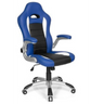 Gaming-Stuhl GAME SPORT in Blau und Schwarz mit silberfarbenem Fußkreuz von hjh OFFICE