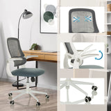 Home Office kontorsstol MIKO W ECO i grått med andningsbart nätryggstöd, justerbara armstöd och hjul från hjh OFFICE