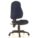 Home-Office-Bürostuhl WELLPOINT 10 mit blauem Stoffbezug und schwarzem Fußkreuz von Topstar