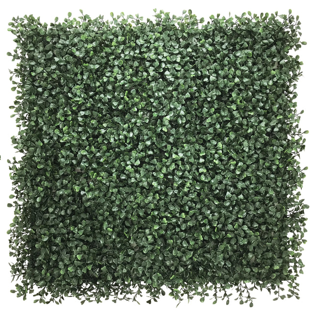 Grüne Pflanzenmatte LEAFLUXE 1 mit dichten, kleinen Blättern in quadratischer Form von hjh LIVING