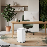 Vit papperskorg Clean Square med 30 liters kapacitet från hjh OFFICE (AI-genererad bild)