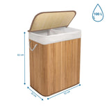Måttskiss av Tvättkorg FALSTER XL B med 62 x 52 x 32 cm och 100 L kapacitet från hjh LIVING