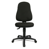 Svart POINT 60 Home Office kontorsstol med tygklädsel och fem hjul från Topstar