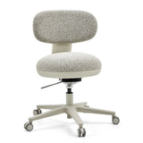 Grå Home Office kontorsstol SITMOTION W med strukturerat tygöverdrag och femhjulig fotkorsbas från hjh OFFICE – 360-gradersvy (framifrån 15°)
